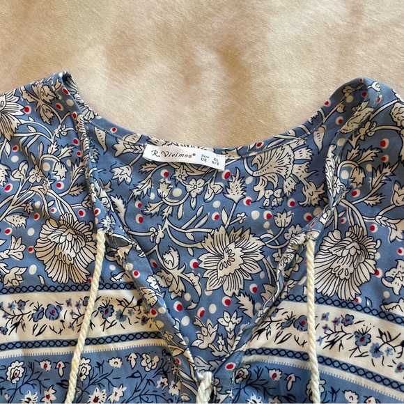 Blue and white flowy dress or mumu - Picture 8 of 10